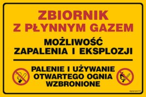 JD019 Zbiornik z płynnym gazem - możliwość zapalenia i eksplozji
