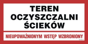 JD031 Teren oczyszczalni ścieków. Nieupoważnionym wstęp wzbroniony
