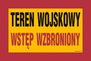 JE003 Teren wojskowy wstęp wzbroniony