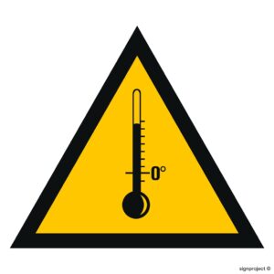 JA007 Ostrzeżenie przed wysokimi temperaturami - arkusz 12 naklejek