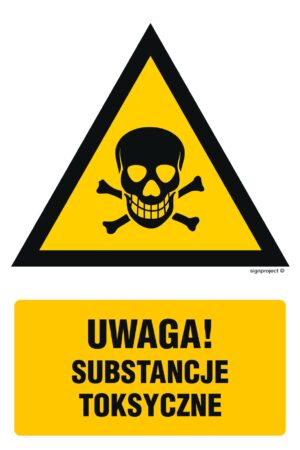 JA009 Ostrzeżenie przed substancjami toksycznymi - arkusz 9 naklejek