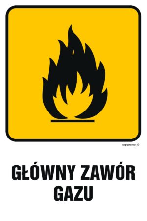 JD002 Główny zawór gazu 2 - arkusz 9 naklejek