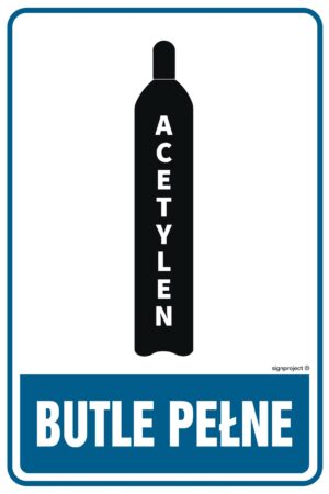 JD006 Butle pełne - acetylen - arkusz 9 naklejek