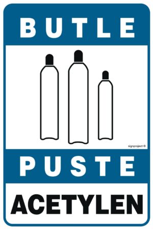 JD047 Butle puste acetylen - arkusz 9 naklejek