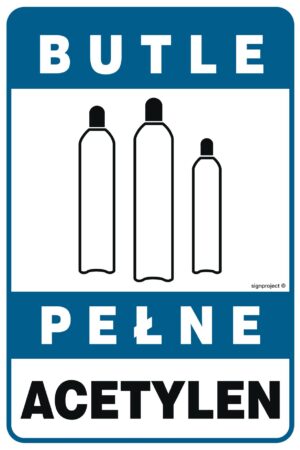 JD049 Butle pełne acetylen - arkusz 9 naklejek