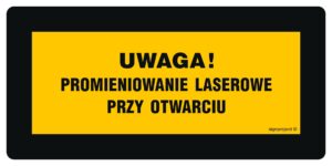 KB005 Uwaga! Promieniowanie laserowe przy otwarciu Nie spoglądać w wiązkę