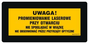 KB007 Uwaga niewidzialne promieniowanie laserowe