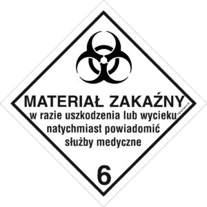 MB019 Materiały zakaźne - arkusz 48 naklejek