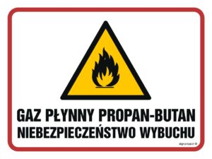 NB025 Gaz płynny propan-butan. Niebezpieczeństwo wybuchu /pożaru/