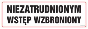 NC002 Niezatrudnionym wstęp wzbroniony