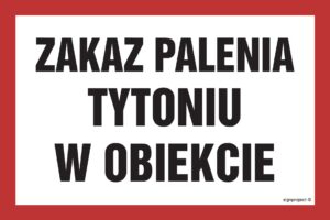 NC011 Zakaz palenia tytoniu w obiekcie