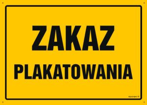 OA095 Zakaz plakatowania