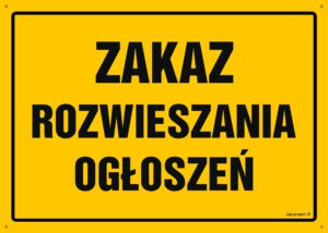 OA096 Zakaz rozwieszania ogłoszeń
