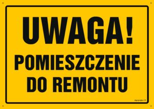 OA124 Uwaga! Pomieszczenie do remontu