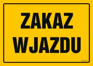 OA125 Zakaz wjazdu