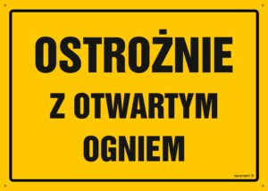 OA140 Ostrożnie z otwartym ogniem