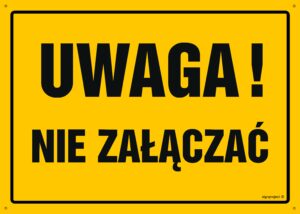 OA157 Uwaga! Nie załączać