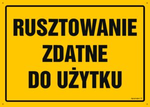 OA172 Rusztowanie zdatne do użytku