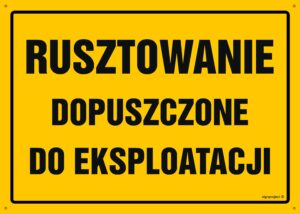 OA181 Rusztowanie dopuszczone do eksploatacji