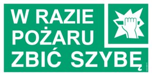 AC040 W razie pożaru zbić szybę