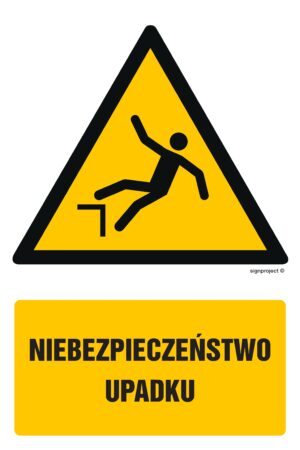 GF021 Uwaga niebezpieczeństwo upadku - arkusz 9 naklejek