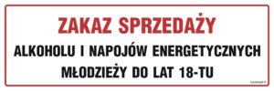 NC144 Zakaz sprzedaży alkoholu i napojów energetycznych młodzieży do lat 18-tu