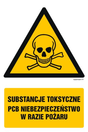 GF008 Substancje toksyczne. Niebezpieczeństwo w razie pożaru - 9 naklejek