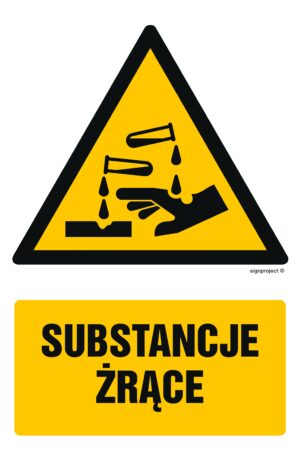 GF009 Substancje żrące - 9 naklejek