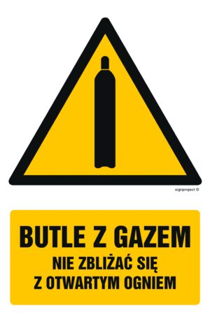 GF029 Butle z gazem - nie zbliżać się z otwartym ogniem - 9 naklejek