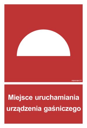 BB003 Miejsce uruchamiania urządzenia gaśniczego - 9 naklejek