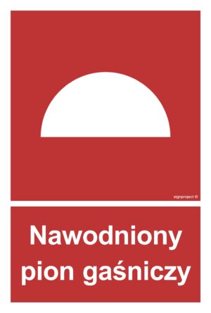 BC046 Nawodniony pion gaśniczy - 9 naklejek