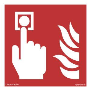 BF005 Alarm pożarowy - 12 naklejek