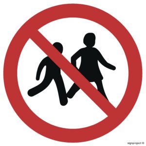 GA036 Zakaz wstępu dzieciom - 12 naklejek
