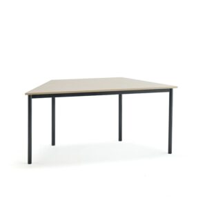 Biurko BORÅS TRAPETS, 1600x800x720 mm, brzoza laminat, antracyt