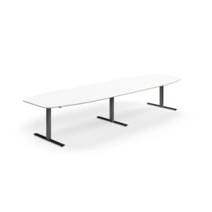 Stół konferencyjny NOVUS, 4000x1200 mm, czarny/biały