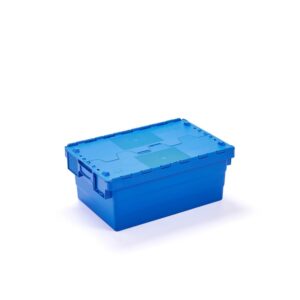 Plastikowy pojemnik transportowy GAYLE, 600x400x250 mm, 46 L, niebieski