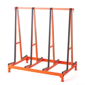 Stojak na płaskie przedmioty, guma, dwustronny, 1550x930x1615 mm, 1000 kg