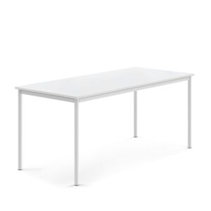 Stół SONITUS, 1800x800x760 mm, laminat HPL biały, biały