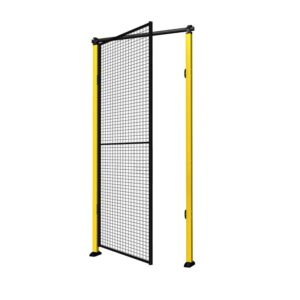 Pojedyncze drzwi X-GUARD ze słupkami i siatką, z ramą, 2300x1500 mm
