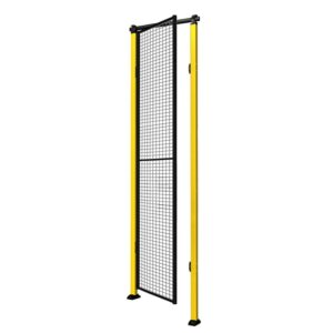 Pojedyncze drzwi X-GUARD ze słupkami i siatką, z ramą, 2000x1500 mm