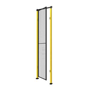 Pojedyncze drzwi X-GUARD ze słupkami i siatką, z ramą, 2300x900 mm