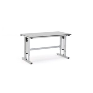 Elektryczny stół roboczy MOTION, 300 kg, 1500x800 mm, szary