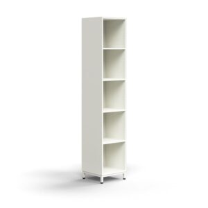 Regał QBUS, 4 półki, nóżki, 2020x400x400 mm, biały