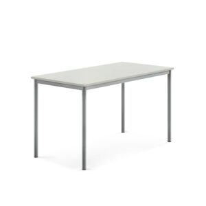 Stół SONITUS, 1400x700x760 mm, laminat HPL szary, szary aluminium
