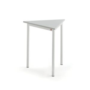 Stół SONITUS TRIANGEL, 700x700x720 mm, laminat HPL szary, biały