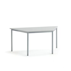 Stół SONITUS TRAPETS, 1600x800x720 mm, laminat HPL szary, szary aluminium