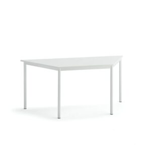 Stół SONITUS TRAPETS, 1600x800x720 mm, laminat HPL biały, biały
