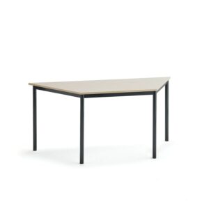 Stół SONITUS TRAPETS, 1600x800x720 mm, laminat HPL brzoza, antracyt