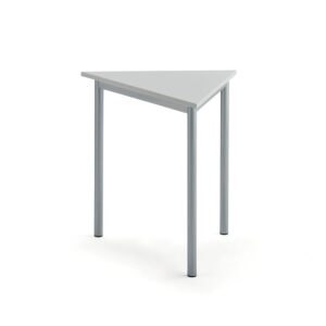Stół SONITUS TRIANGEL, 800x700x720 mm, laminat HPL szary, szary aluminium