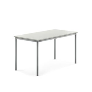 Stół SONITUS, 1400x700x720 mm, laminat HPL szary, szary aluminium